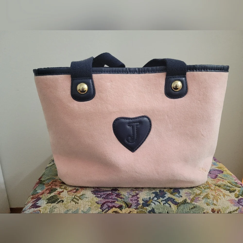 Vintage Juicy Couture Pink Velour Bag - Picture 3 of 16